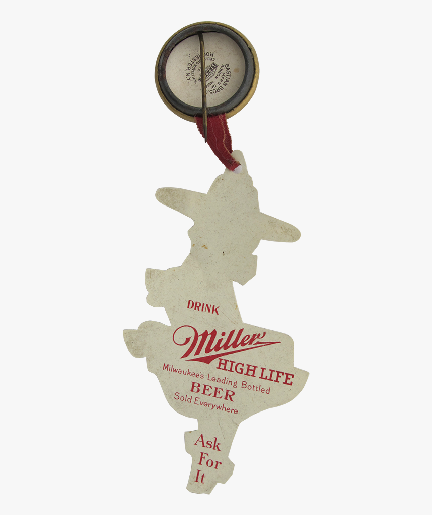 Miller High Life Woman And Moon Button Back Beer Button - Miller, HD Png Download