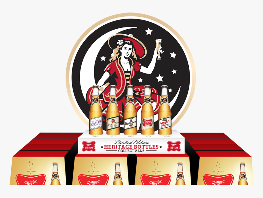 Miller High Life Girl On The Moon, HD Png Download