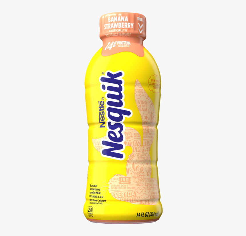 Nesquik Banana Strawberry Milk, HD Png Download