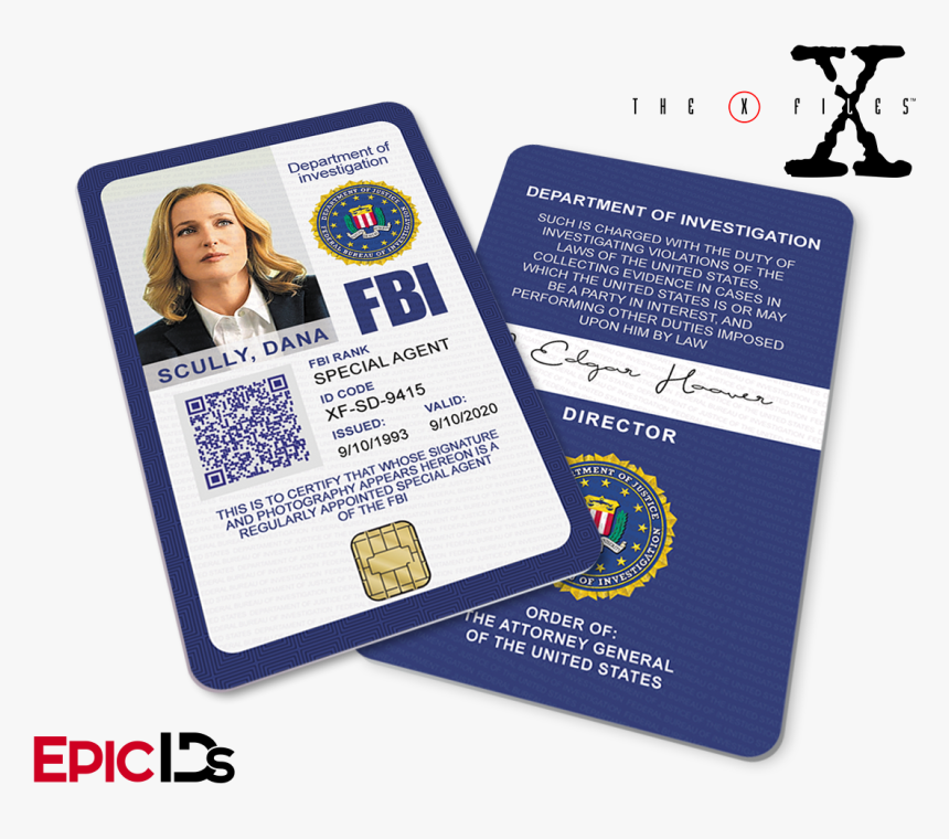 The X-files Inspired Dana Scully Fbi Special Agent - Fox Mulder Fbi Badge, HD Png Download