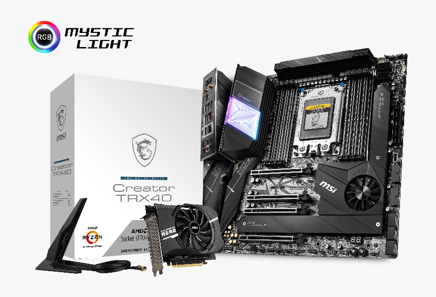Msi Creator Trx40 Motherboard, HD Png Download