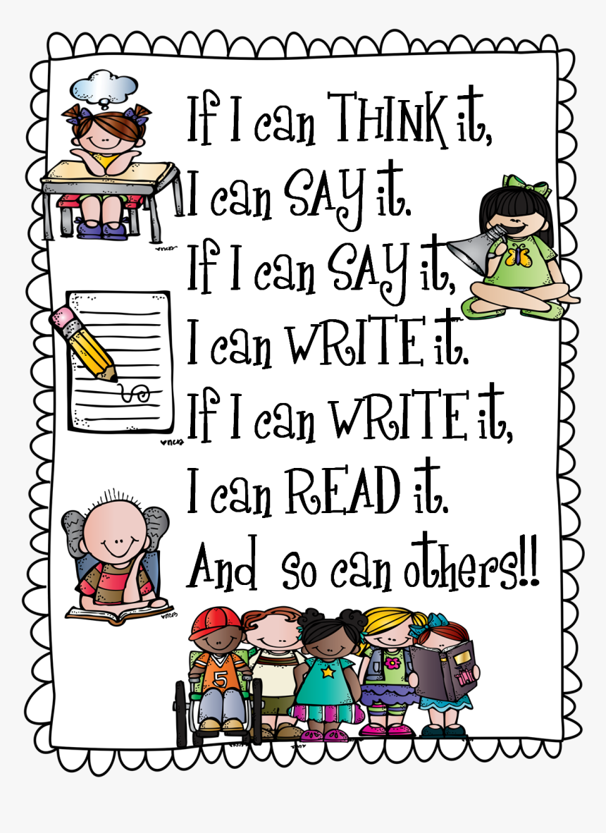 Classroom Clipart Class Room Think It Say It Write It Read Hd Png Download Transparent Png Image Pngitem