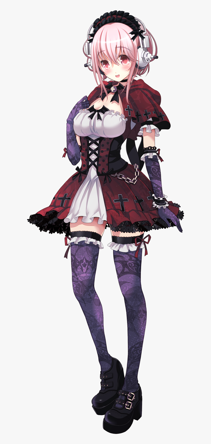 Render Super Sonico Gothic Lolita - Cosplay, HD Png Download
