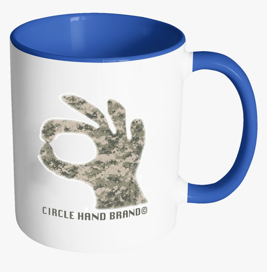 Circle Game Blue Accent Mug Camo Hand - Indian Army On Republic Day, HD Png Download