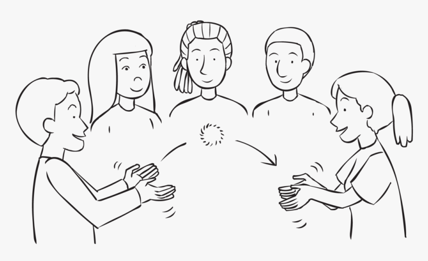 People Passing A Soft Ball In A Circle, As Seen In - Passing Ball In Circle, HD Png Download