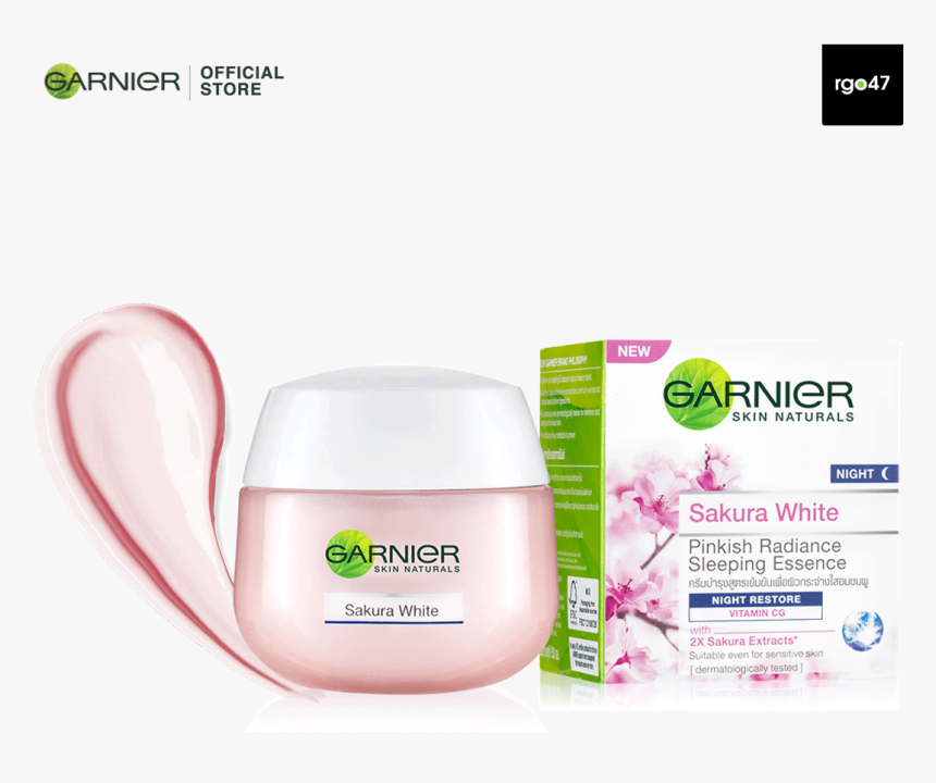 Garnier Sakura White Pinkish Radiance Sleeping Nig - Garnier Sakura White Pinkish Radiance Moisturizing, HD Png Download
