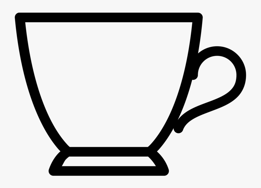 Tea Cup Icon - Cup Clipart Black And White, HD Png Download