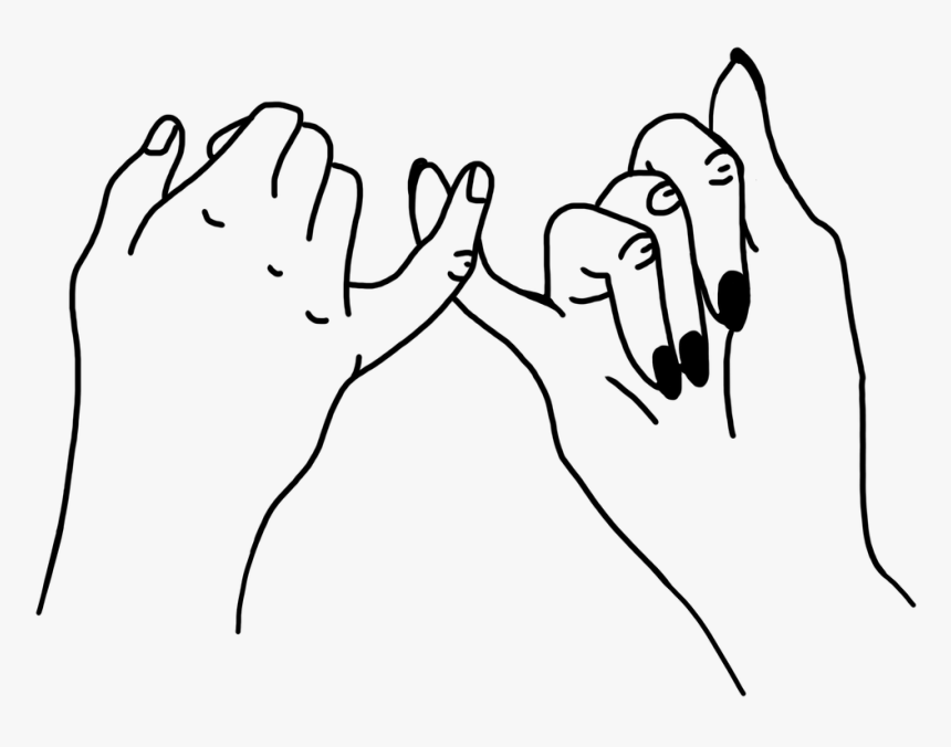 Fingers Drawing Promise - Sketch, HD Png Download