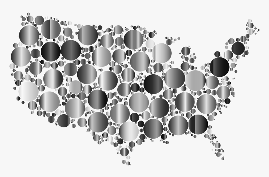 Prismatic United States Map Circles 5 Clip Arts - Clip Art, HD Png Download