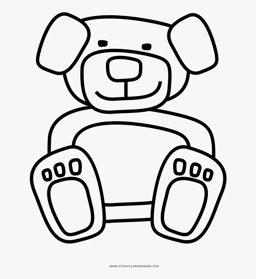 Doll Coloring Page - Teddy Bear, HD Png Download