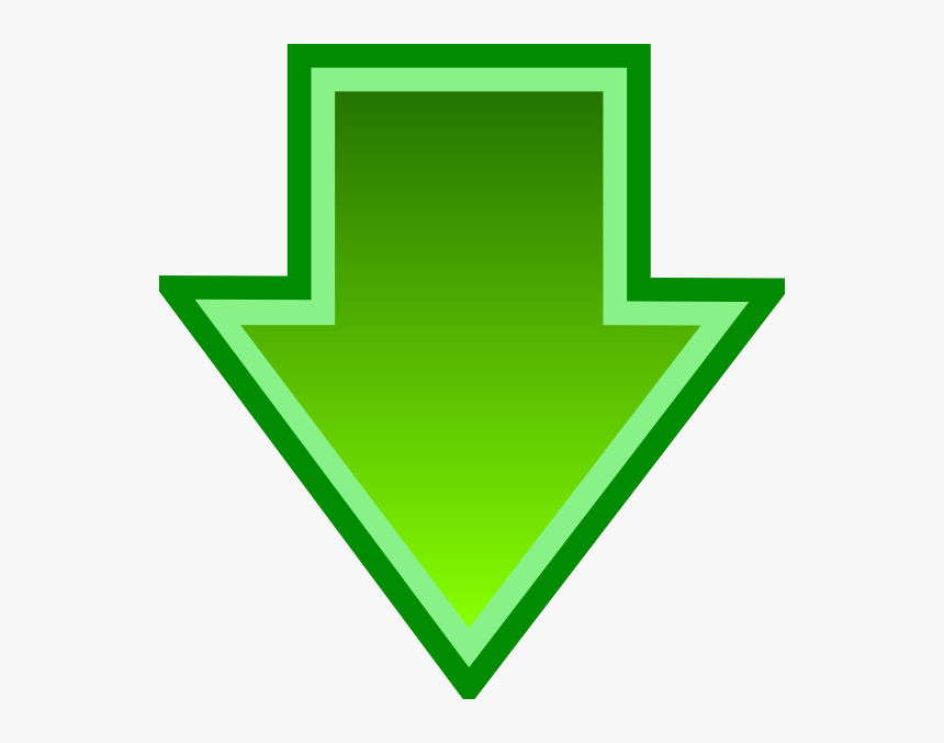 Green Down Arrow Svg Clip Arts - Arrow Down Png Transparent, Png Download