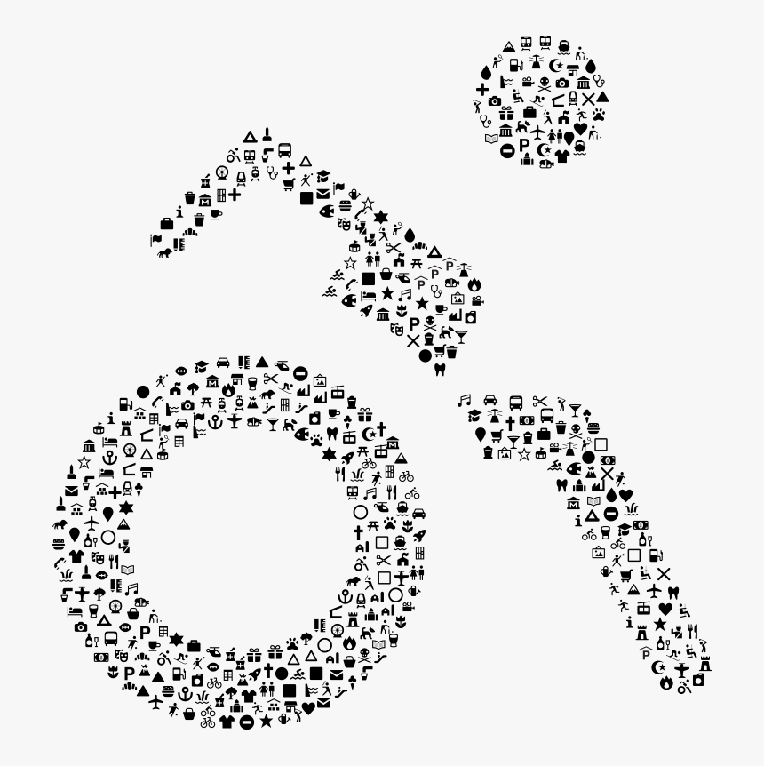 Public Domain Wheelchair Icons - Circle, HD Png Download