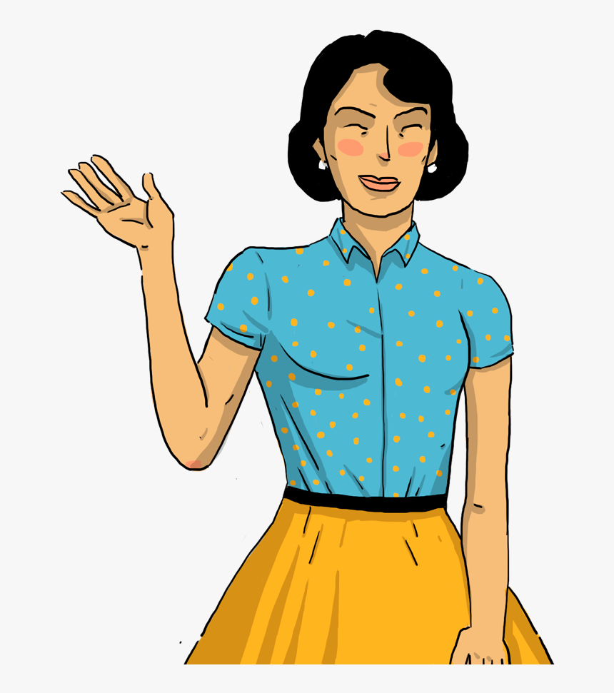 Ilustración De Mujer Saludando - Mujer Saludando Png, Transparent Png