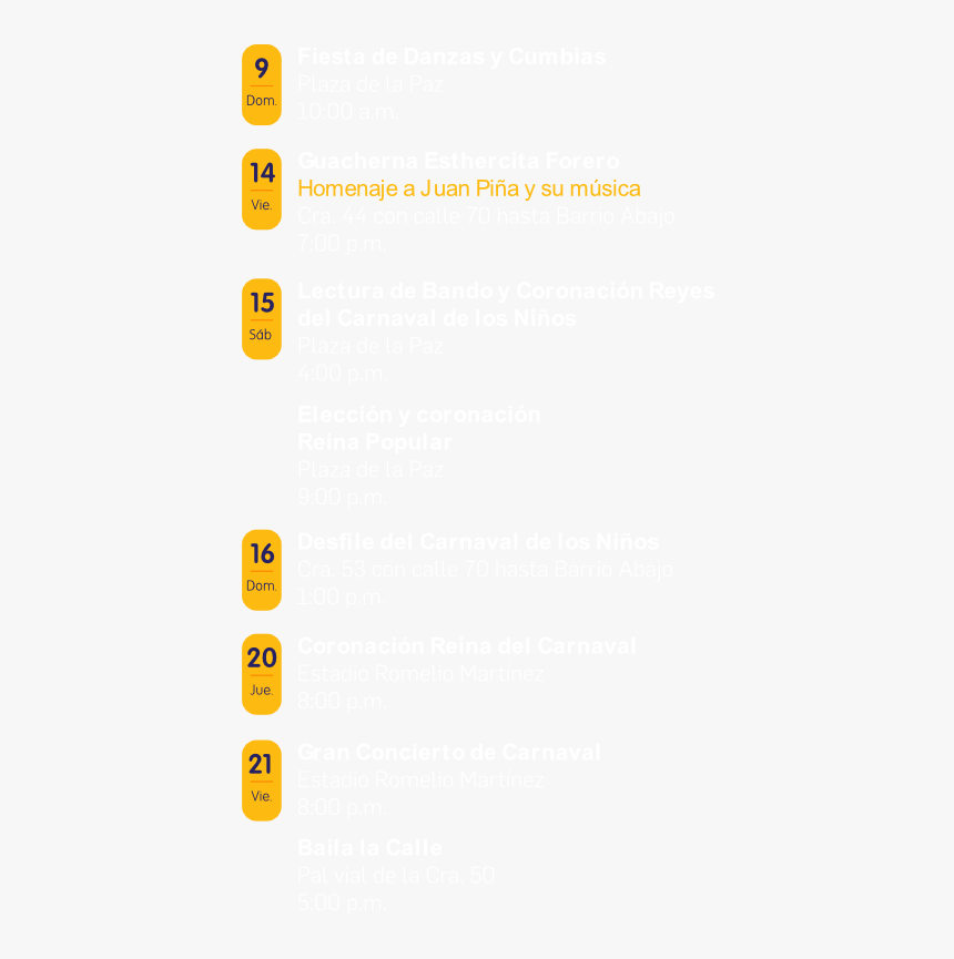 Programacion Carnaval De Barranquilla 2020, HD Png Download