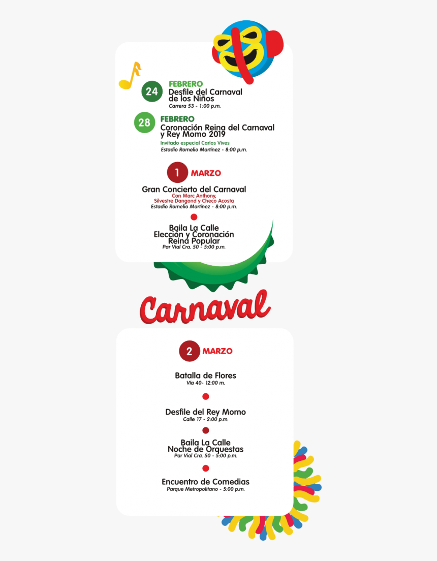 Programación Del Carnaval De Barranquilla - Escarapela Oficial Carnaval De Barranquilla 2019, HD Png Download