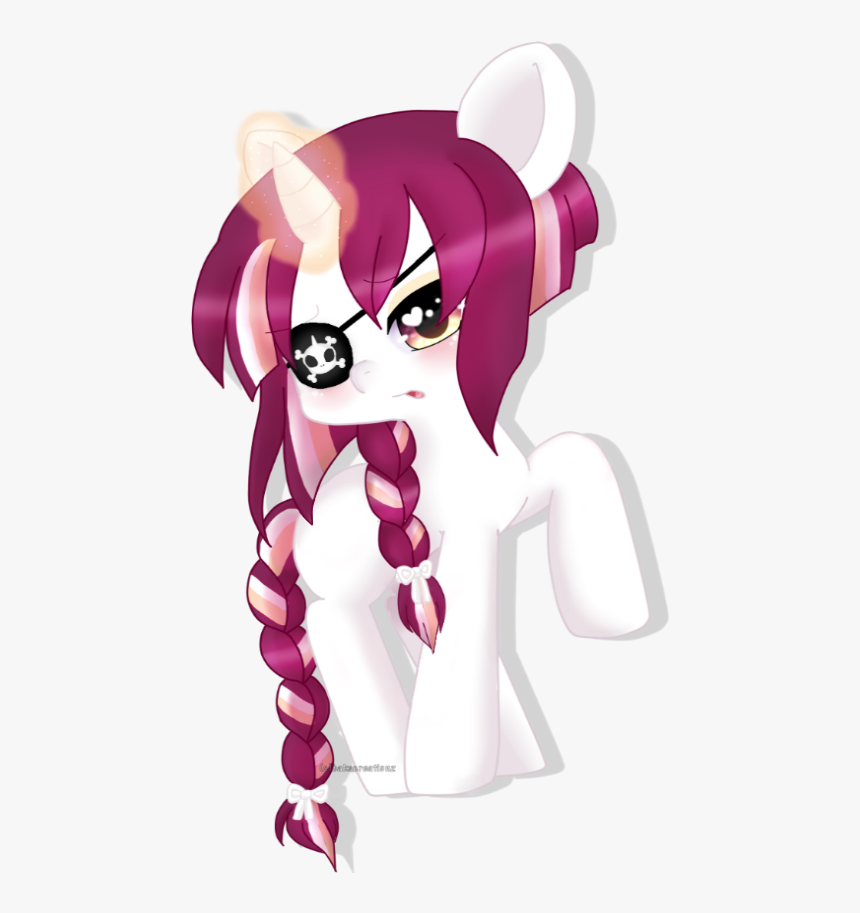 Bakacreationz, Blank Flank, Braid, Crossbones, Eyepatch, - Cartoon, HD Png Download