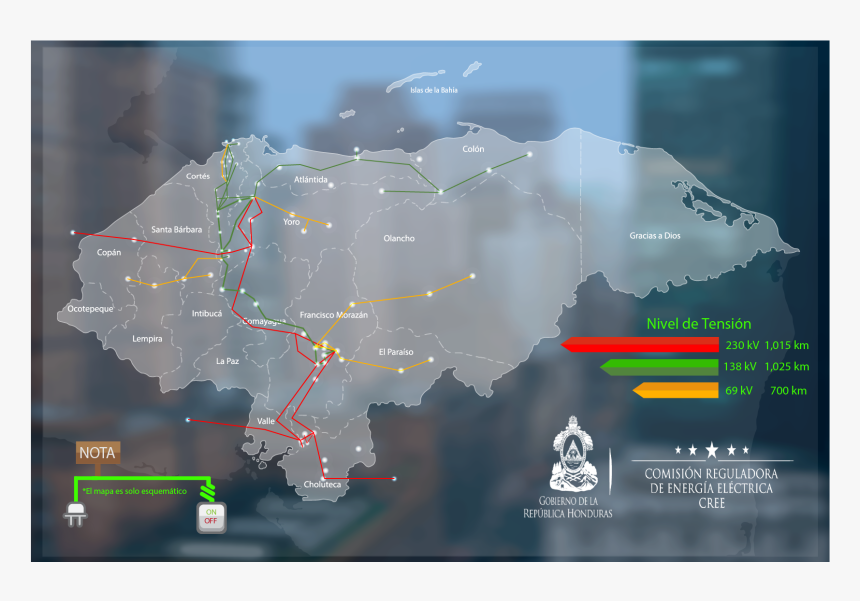 Mapa Del Sistema Interconectado Nacional - Map, HD Png Download