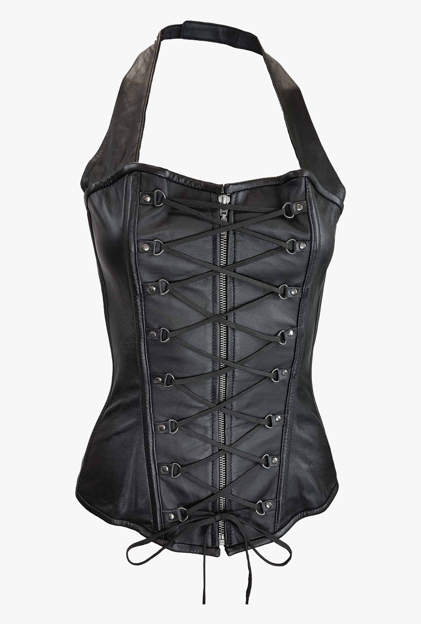 Zipper Halter Corset, HD Png Download