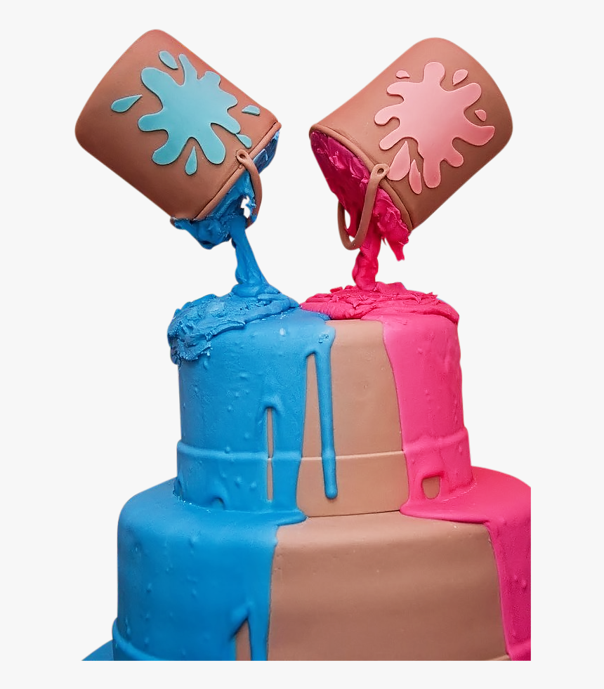 Paint Cans Cake - Cupcake With Paint Clip Art, HD Png Download