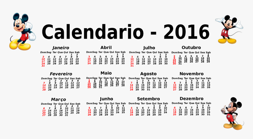 Thumb Image - Calendario 2016 Com Feriados Brasil, HD Png Download