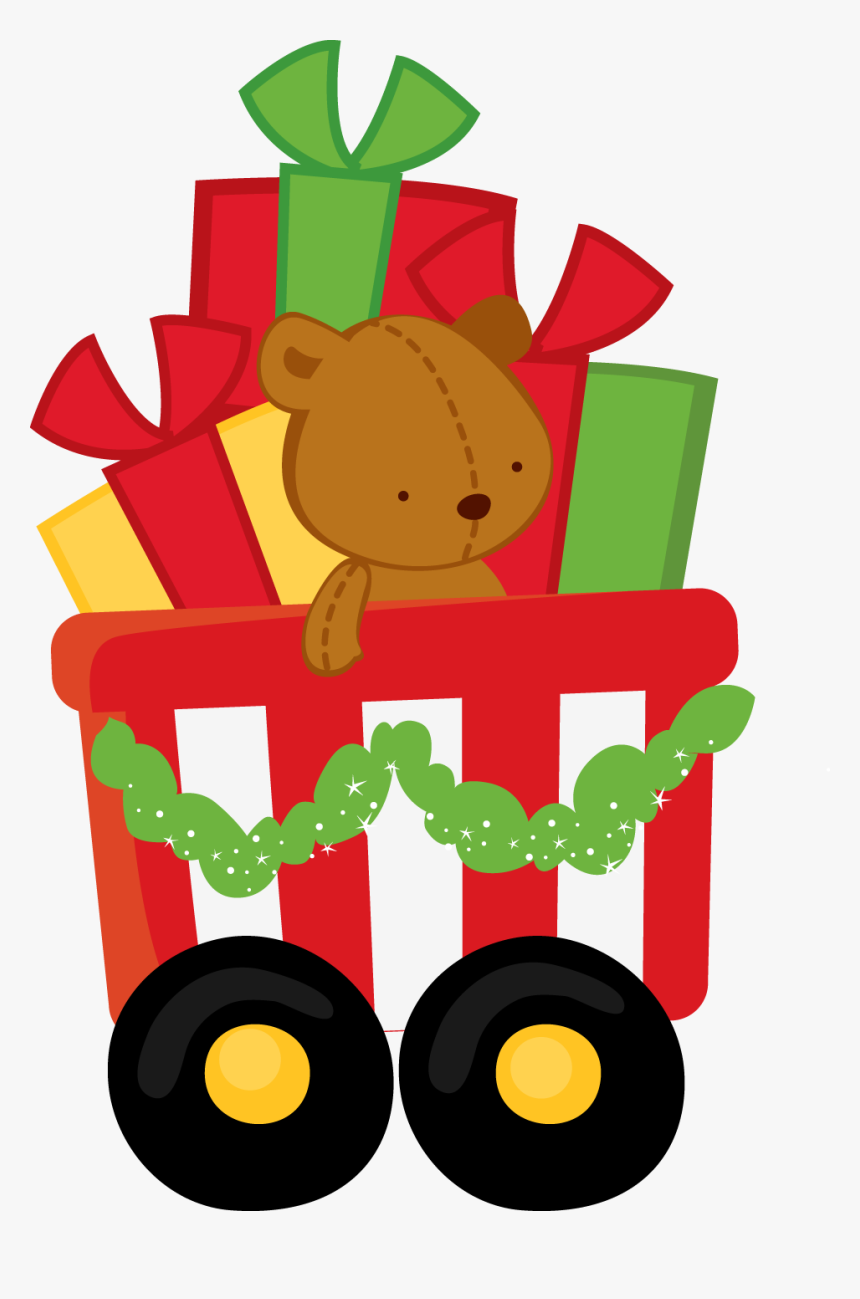 Christmas Train Clipart, HD Png Download