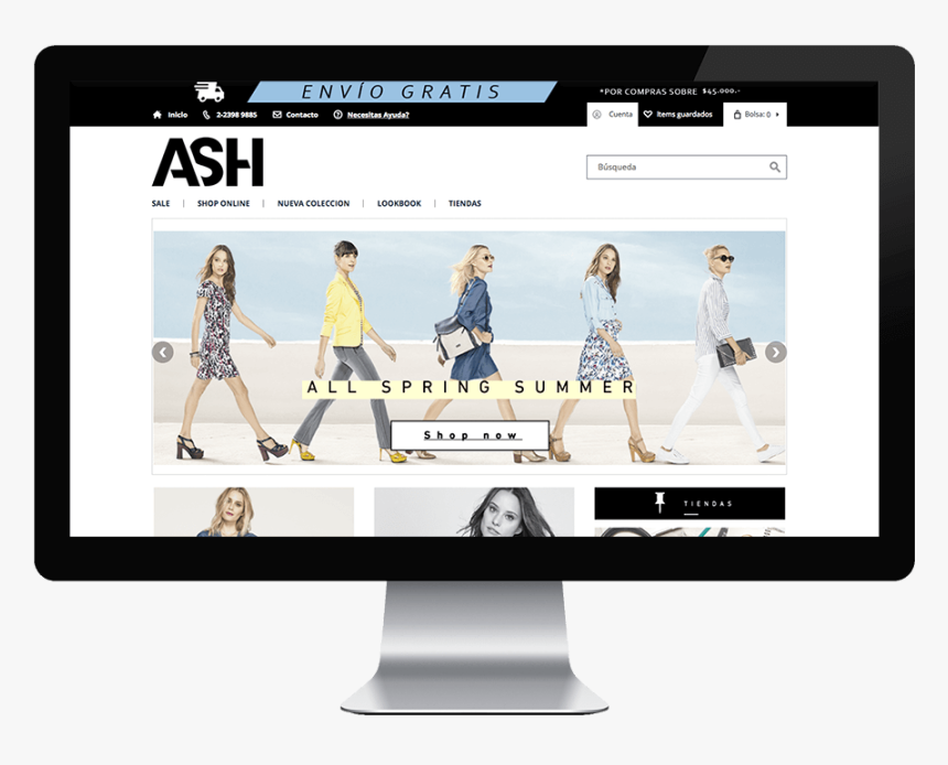Ash Site Mockup - Magento Blue Fish Website, HD Png Download