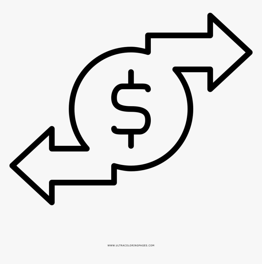 Transferência De Dinheiro Coloring Page - Fund Transfer Line Icon, HD Png Download
