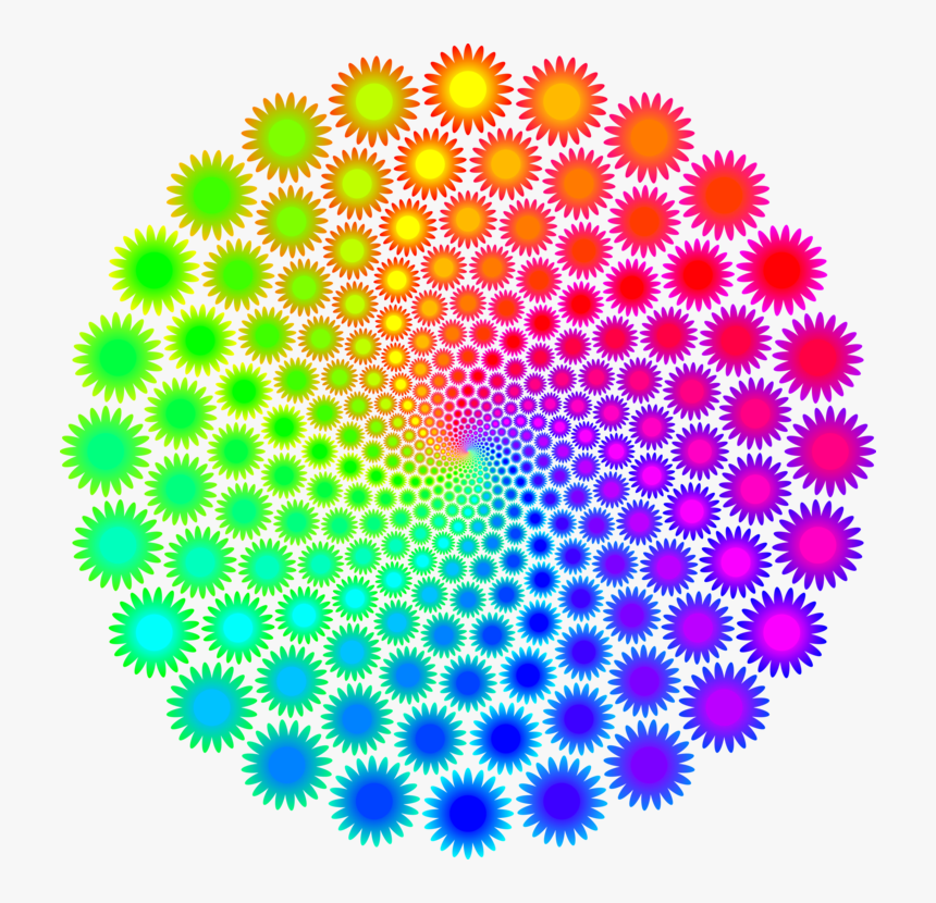 Flower,symmetry,area - Perspective Optical Illisions, HD Png Download