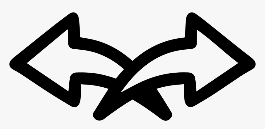 Back Hand Drawn Arrow Outline, HD Png Download