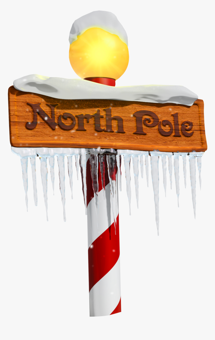 North Pole Sign Clip Art - North Pole Sign Png, Transparent Png