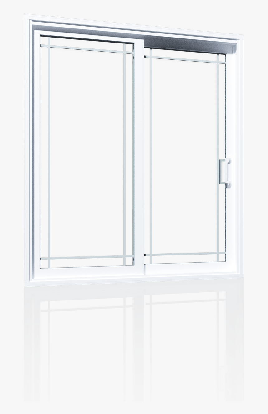 Modern, White Front Door With Half Glass Inserts And - Window, HD Png Download