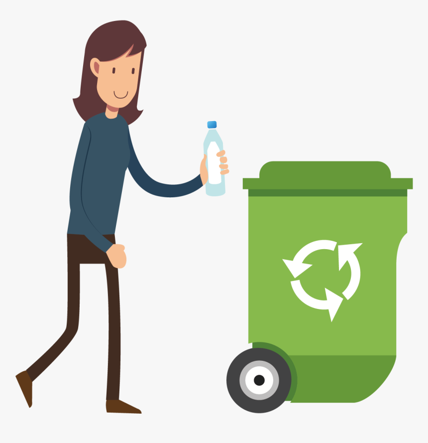 Waste Container Recycling - Throw In Garbage Vector, HD Png Download