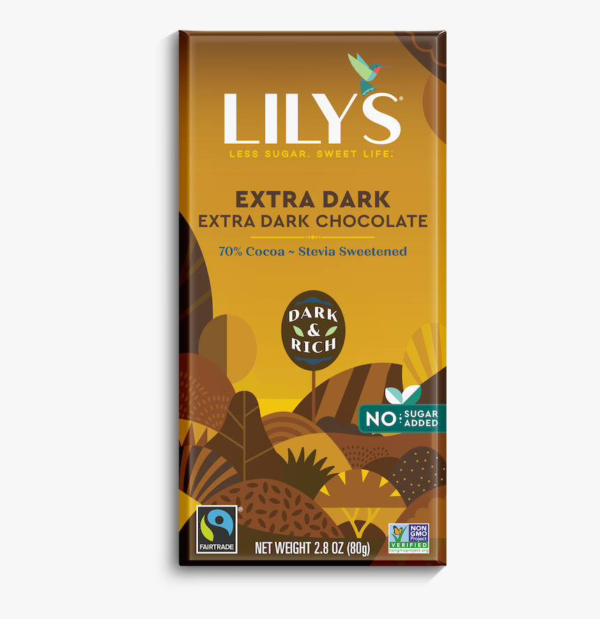 Extra Dark - Lily's Salted Almond Dark Chocolate, HD Png Download