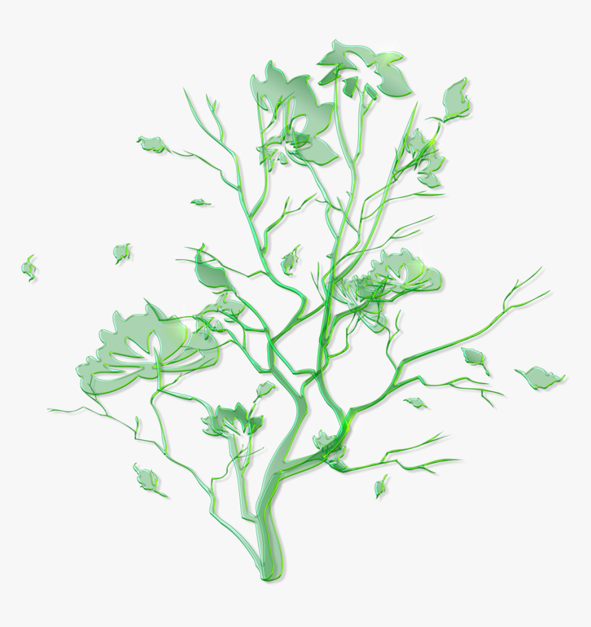 Ornament Flower Green, HD Png Download