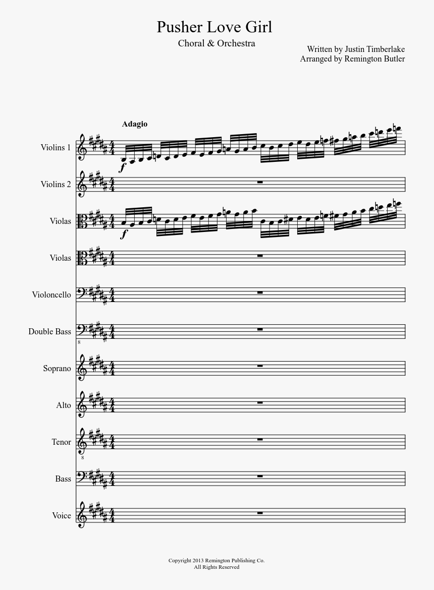 Pusher Love Girl Sheet Music Composed By Written By - Old Friends Ylvis Noten, HD Png Download