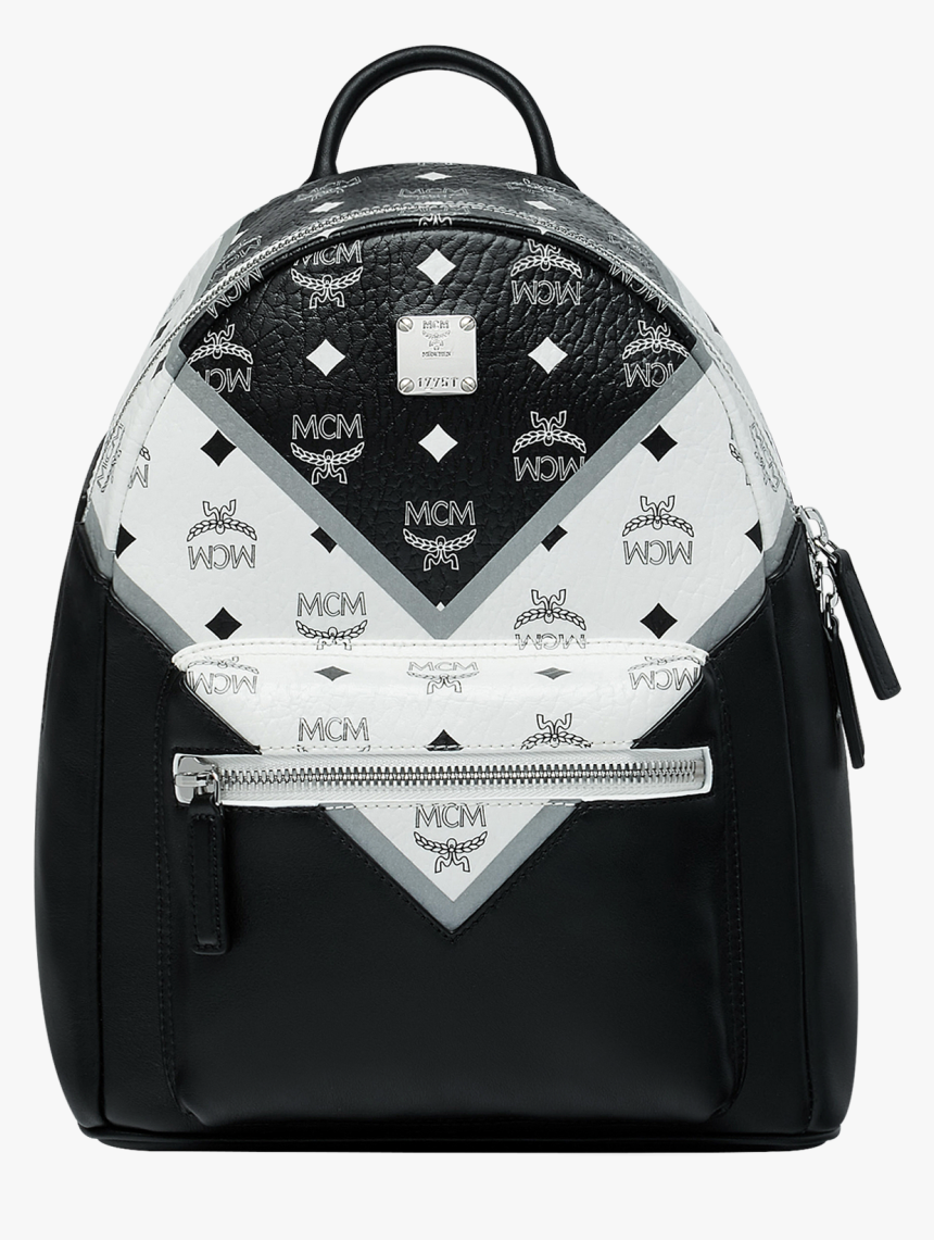 Mcm Backpack Black And White, HD Png Download