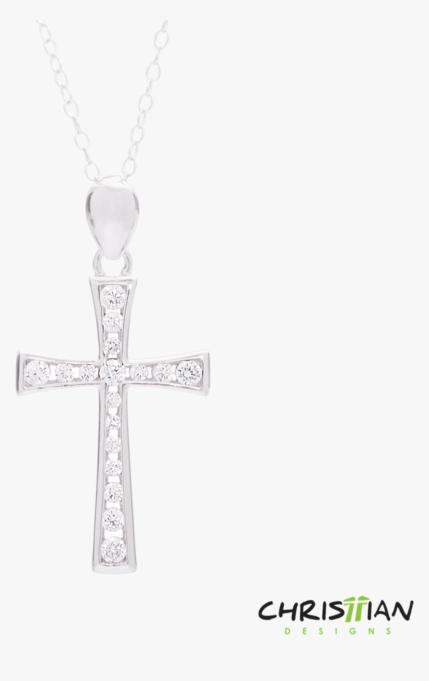 Silver Cross Necklace Png - Locket, Transparent Png