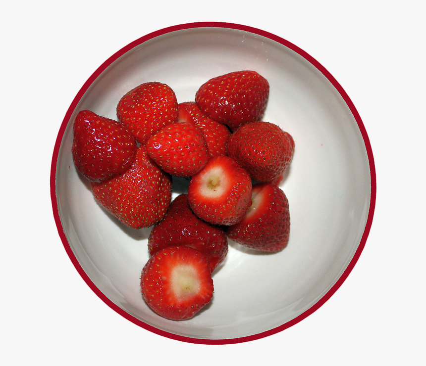 Transparent Bowl Of Strawberries Png - Strawberry In Bowl Png, Png Download
