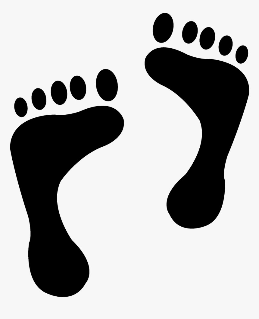 Footprint Infant Clip Art - Foot Trace, HD Png Download