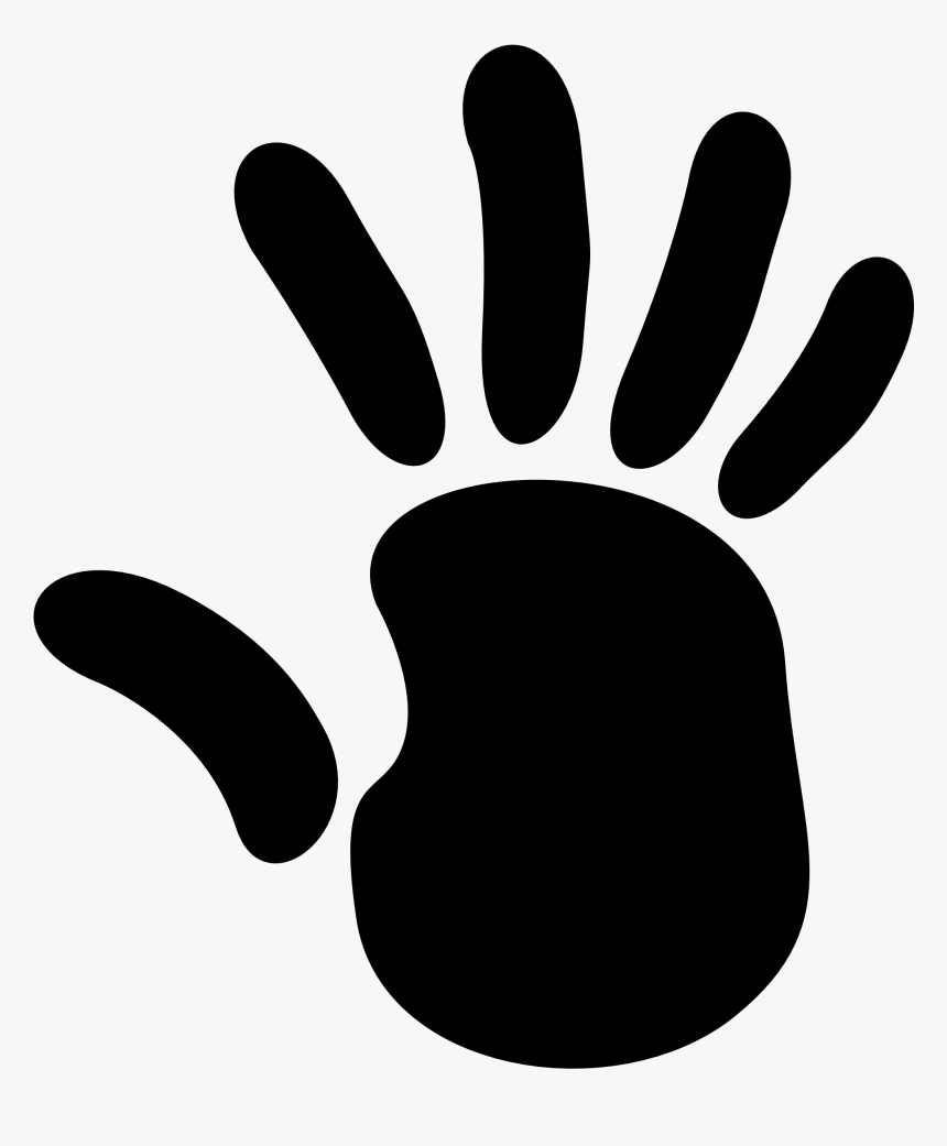 Footprint Clipart Panda - Right Hand Cartoon, HD Png Download
