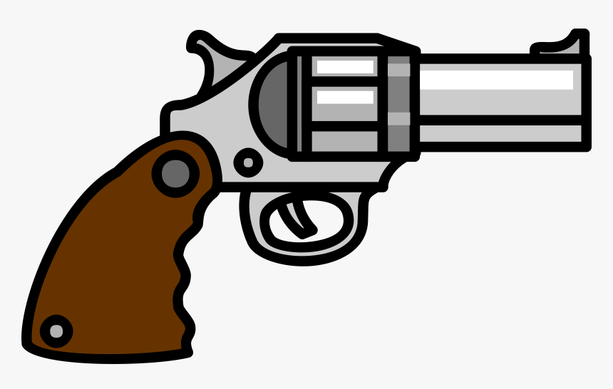 Clip Art Firearm Pistol Handgun Free - Clip Art Of Gun, HD Png Download