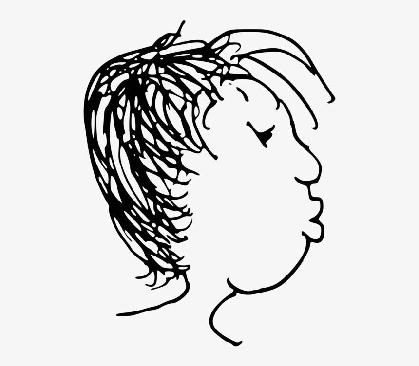 Art,monochrome Photography,artwork - Male Head Silhouette Black And White, HD Png Download