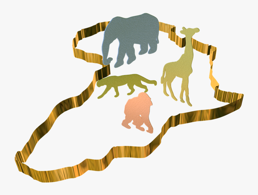 Africa, Continent, Wilderness, Animal World, Contour - Portable Network Graphics, HD Png Download