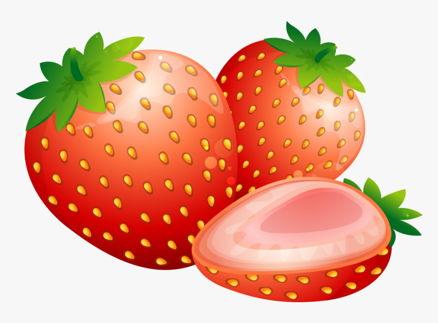Strawberries Clipart Lemon Fruit - Strawberry, HD Png Download