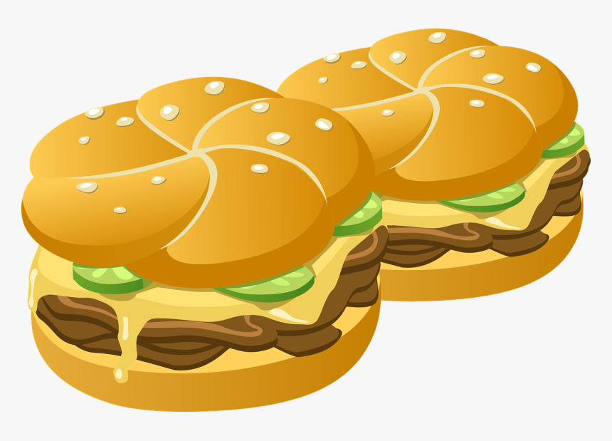 2 Burger Clipart, HD Png Download