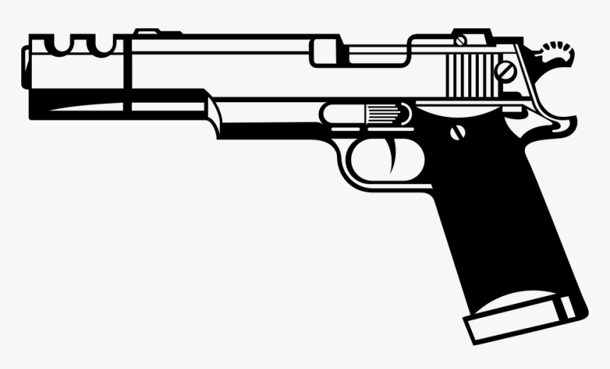 Pistol, Hand Gun, Firearm, Gun, Weapon, Dangerous Gun Clip Art, HD Png Download , Transparent