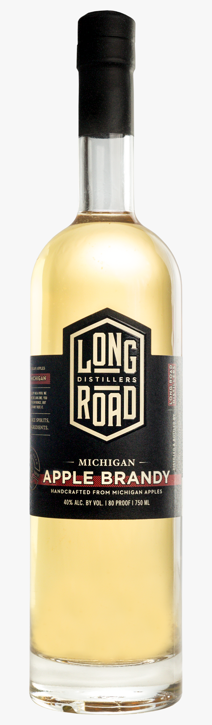 Michigan Apply Brandy Long Road Distillers - Glass Bottle, HD Png Download