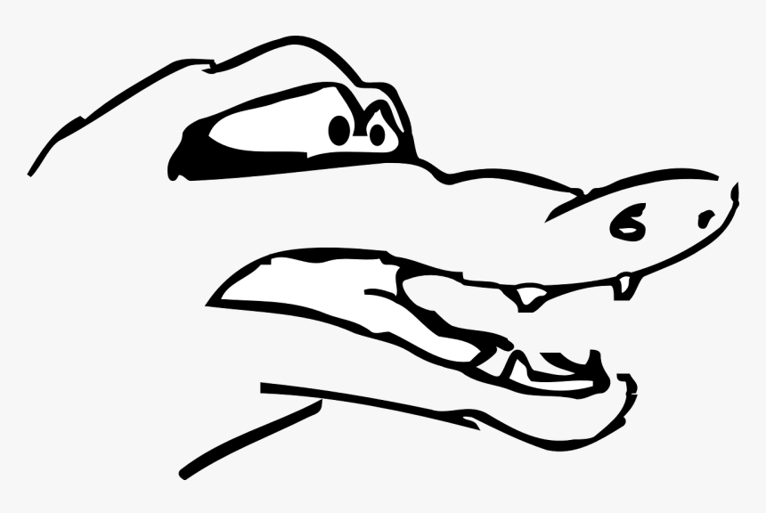 Teeth Clipart Sad Mouth - Gambar Kepala Buaya Animasi, HD Png Download