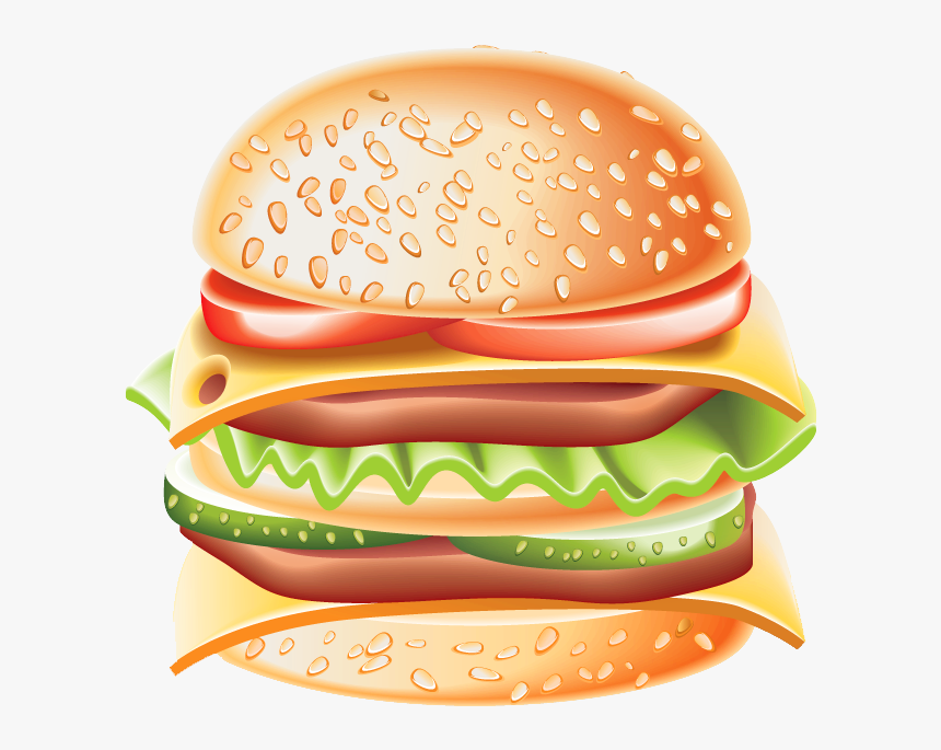 Big Hamburger Png Clipart - Clip Art Hamburger Png, Transparent Png