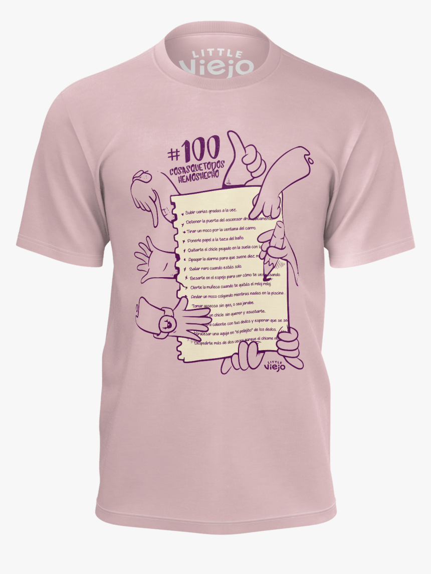 100 Frases Pink T-shirt - Active Shirt, HD Png Download